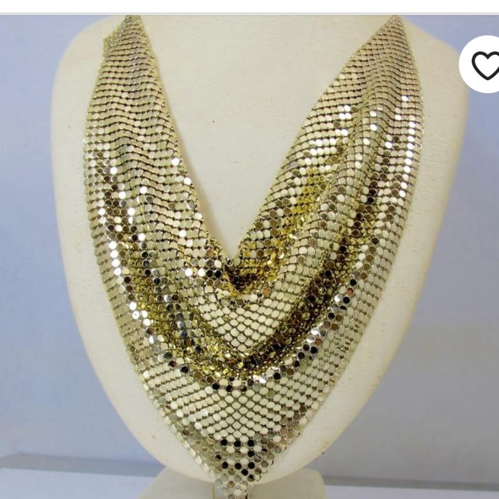 Whiting & Davis chainmail scarf necklace